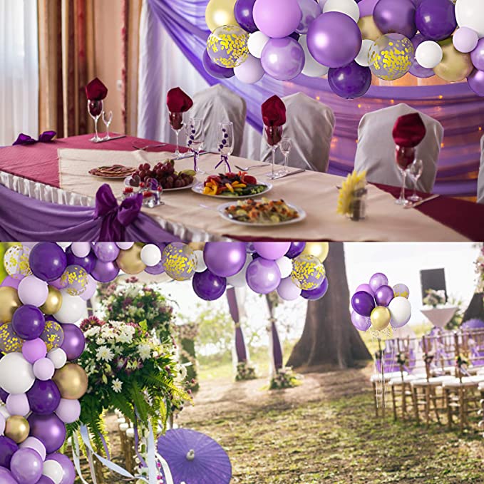 Purple Balloon Arch Decoration Set for Parties and Events