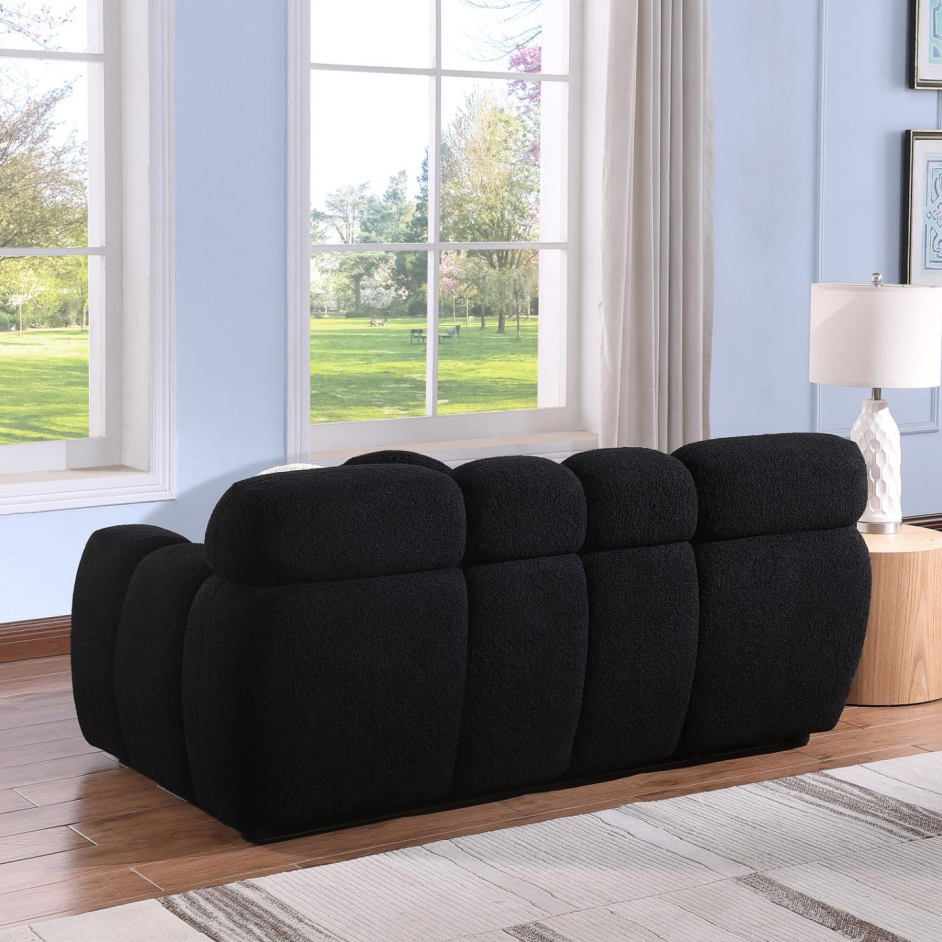Beige Boucle 2-Seater Sofa - Medium-Soft Seating
