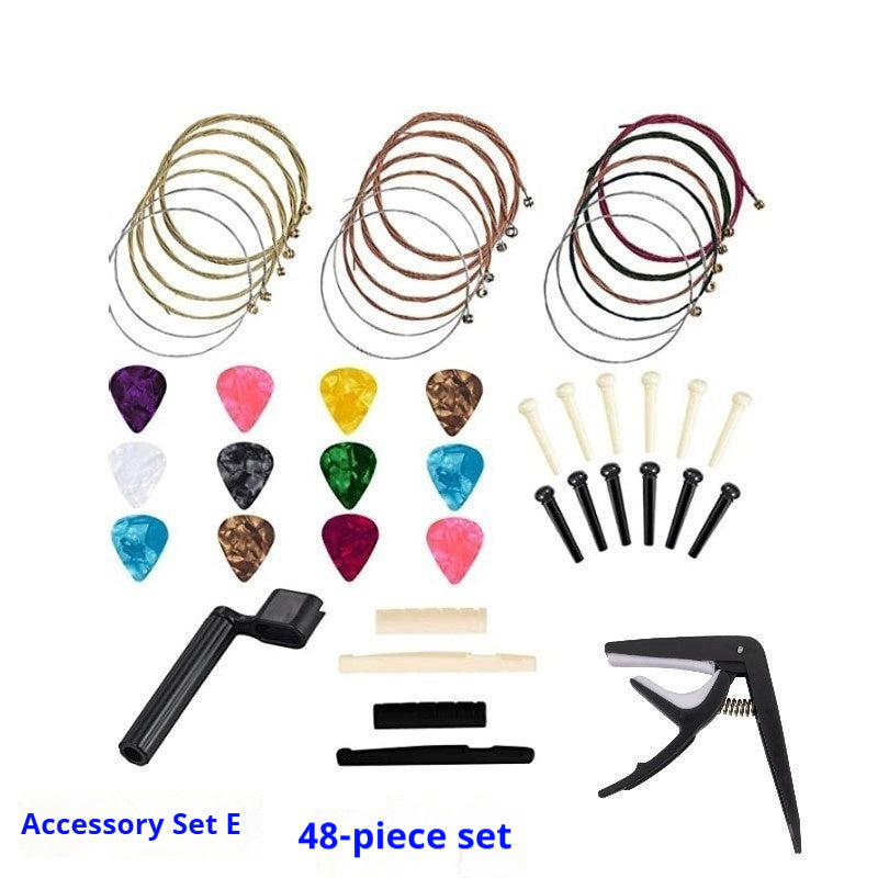 Guitar Accessory Set with Picks, String Nails & Pillow - Multiple Colors