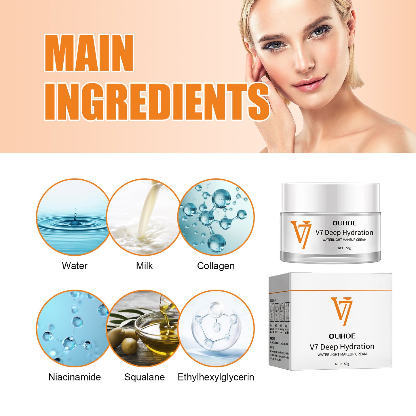 Moisturizing & Brightening Toning Cream with Collagen & Niacinamide