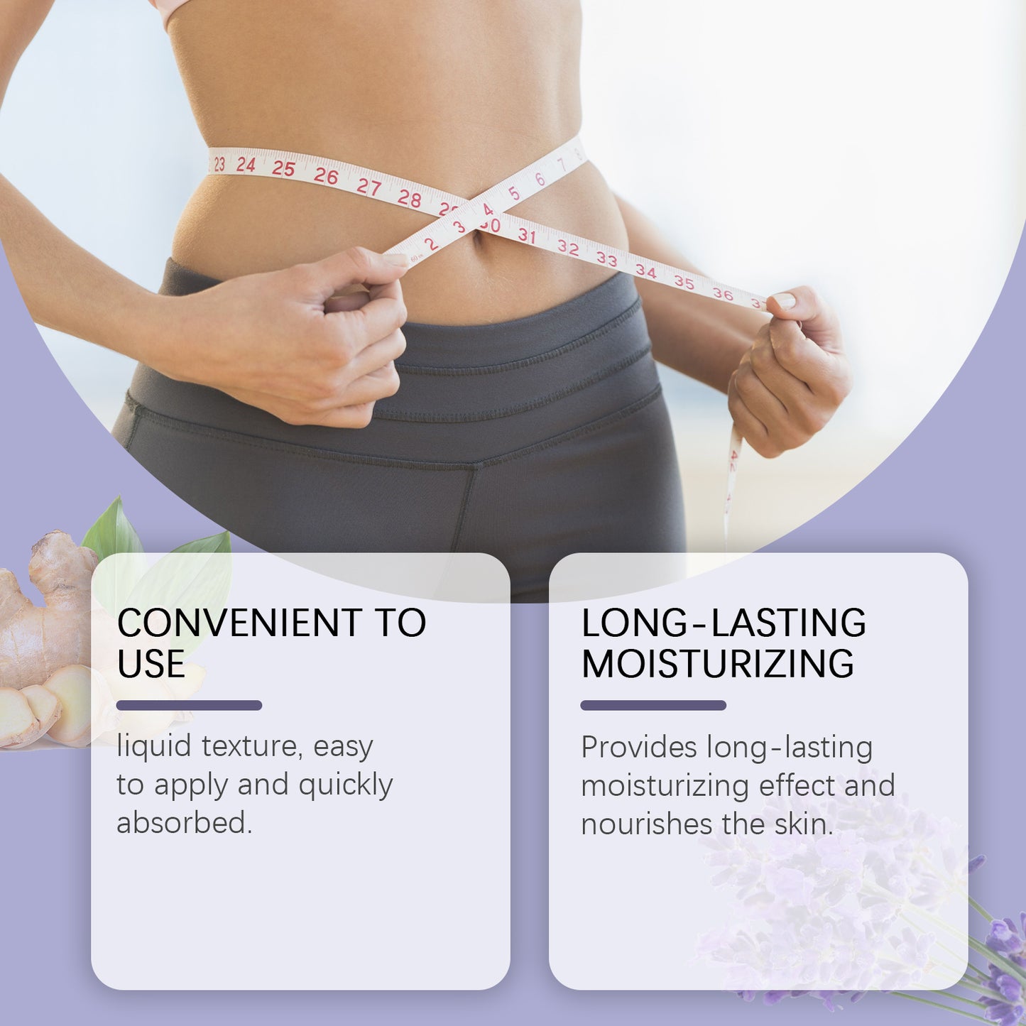 Body Sculpting Essence - Moisturizing Skin Firming Serum with Ginger Extract