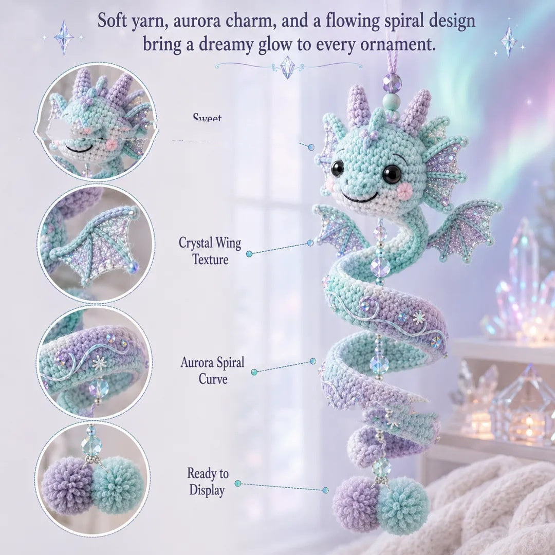 Dragon-Shaped Spiral Hanging Ornament Set DIY Craft Kit for Home & Garden