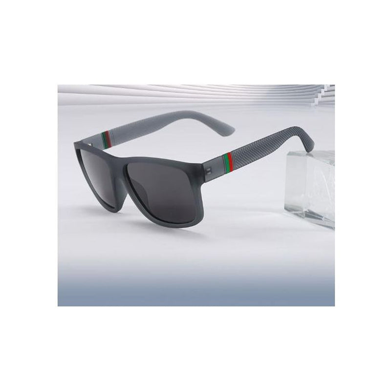 Polarized Square Vintage Sunglasses for Men & Women - Black