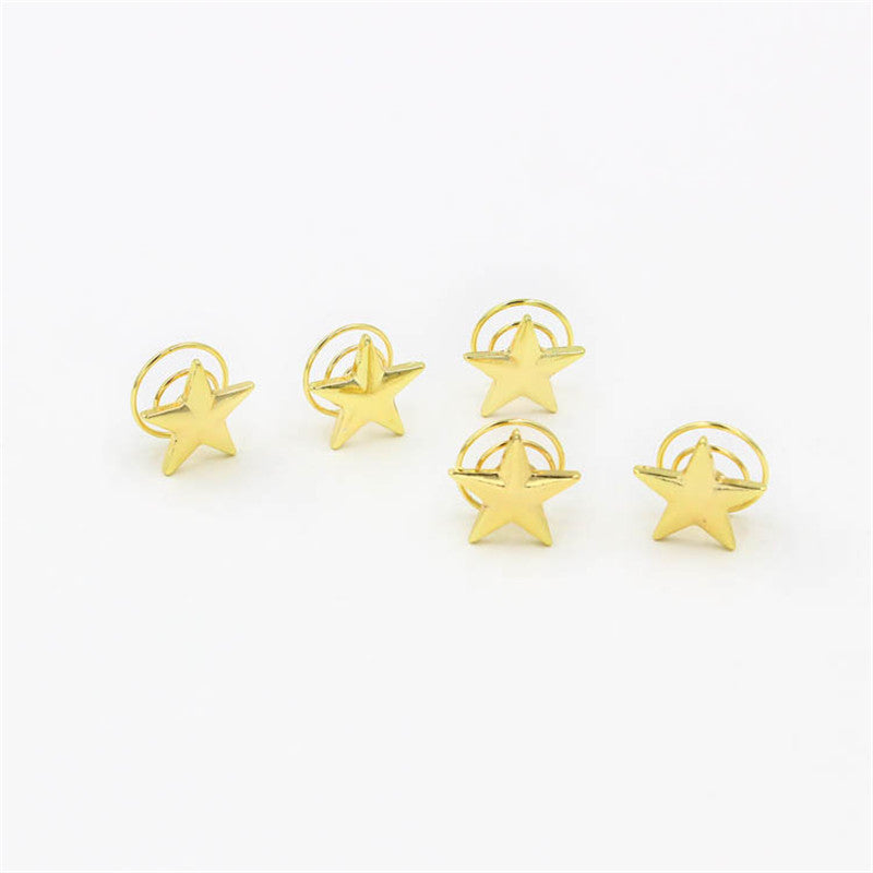 Women's Gold & Silver Pentagram Hairpin - Spring Fashion Accessory