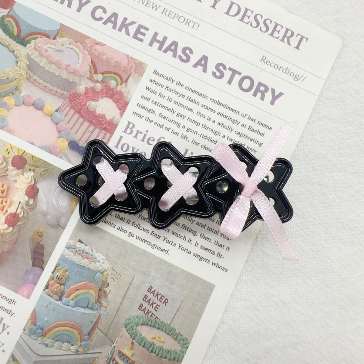 Star Hairpin Clip-In Hair Accessory for Girls - Ribbon & Duckbill Styles