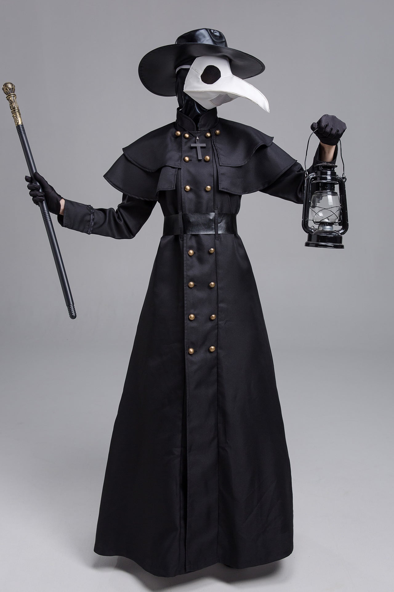 Medieval Plague Doctor Costume with Beak Mask - Multiple Styles