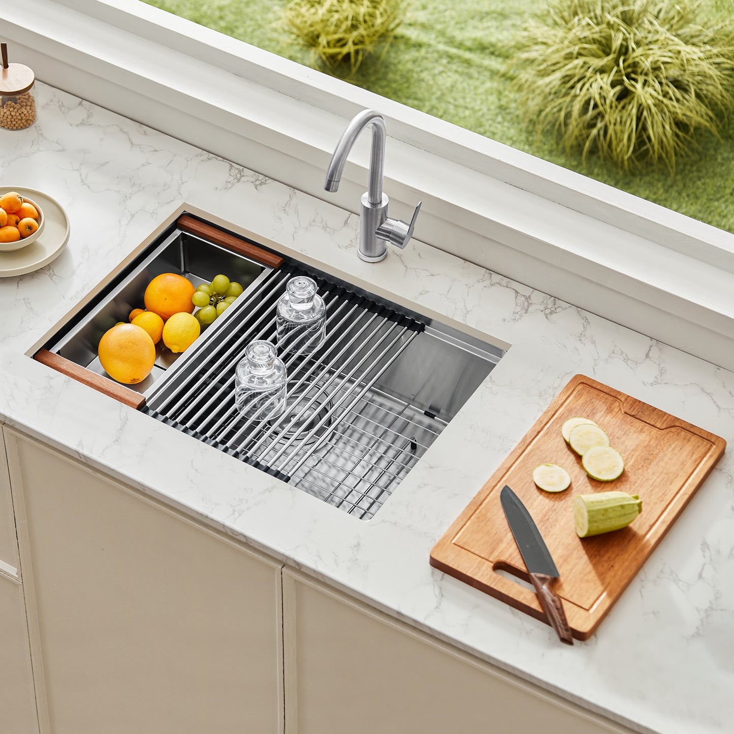 30-Inch Undermount Kitchen Sink - Heavy-Duty Stainless Steel