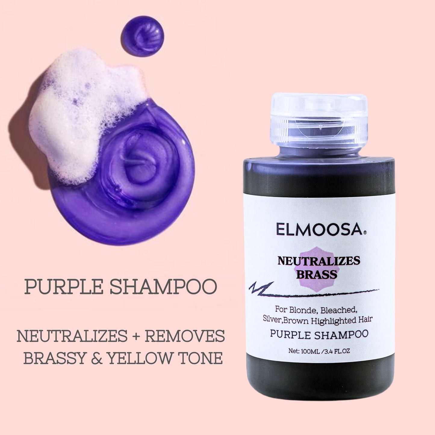 Purple Toning Shampoo for Blonde Hair - 100ml