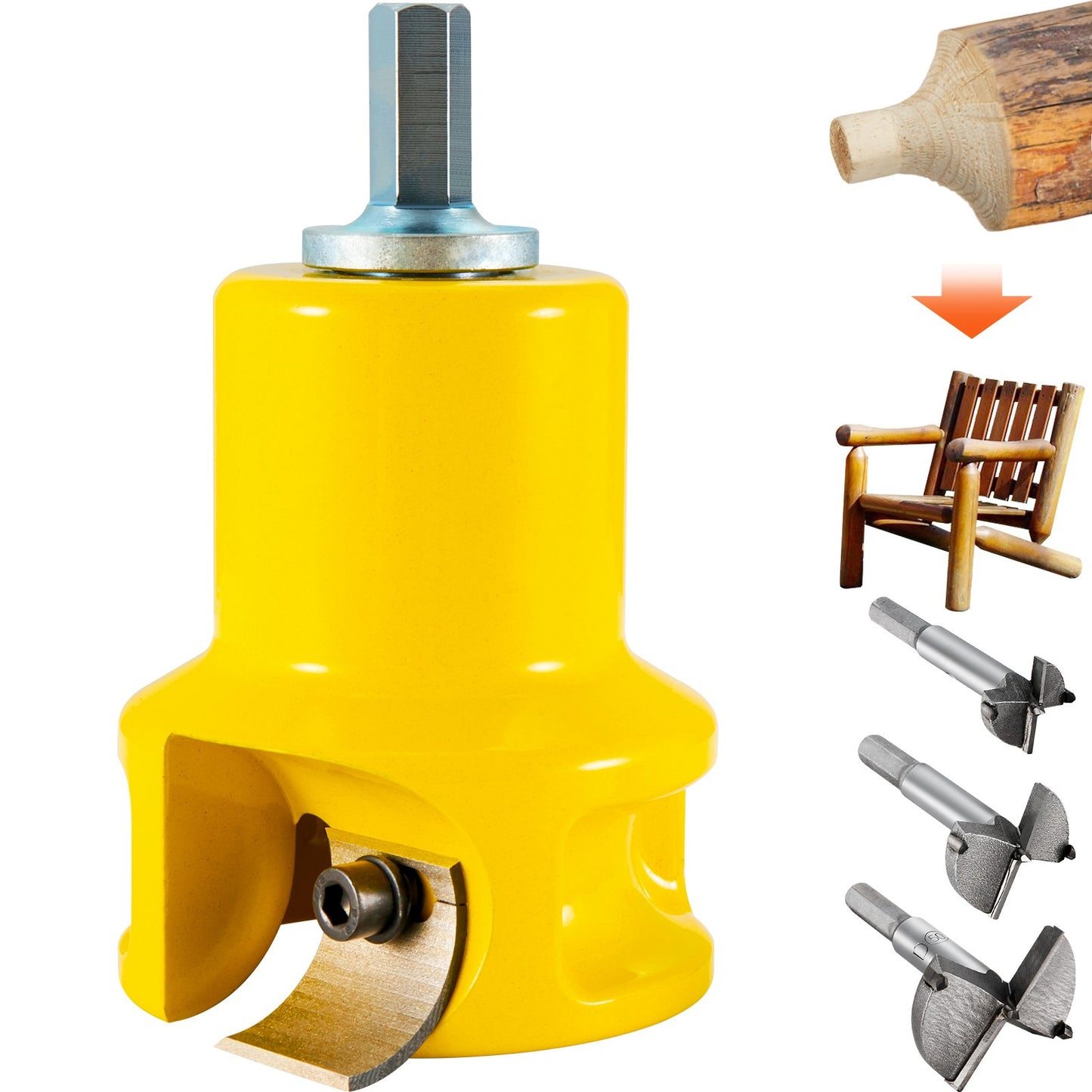 10.5 Inch Log Furniture Cutter with Dual Steel Blades - DIY Woodworking Tool