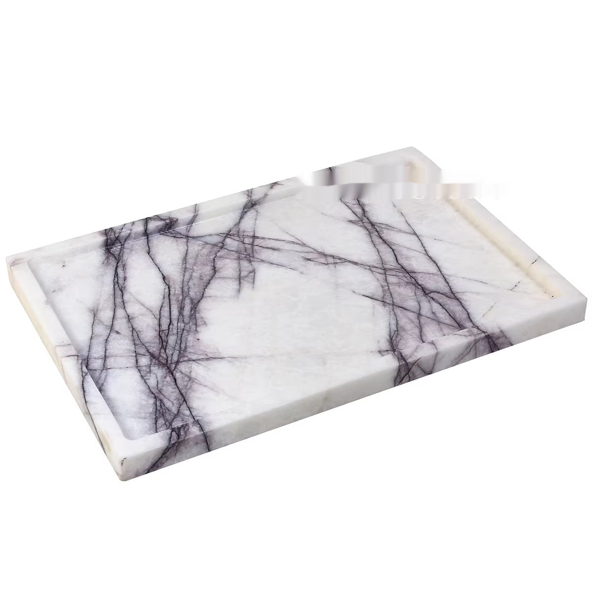 Natural Marble Bathroom Storage Tray Rectangular Organizer - Large Variety