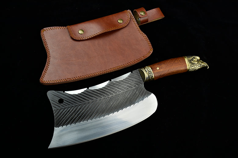 Raptor Bone Cutter - High Manganese Steel Kitchen Bone Saw with Rosewood Handle