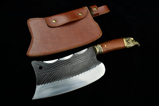Raptor Bone Cutter - High Manganese Steel Kitchen Bone Saw with Rosewood Handle