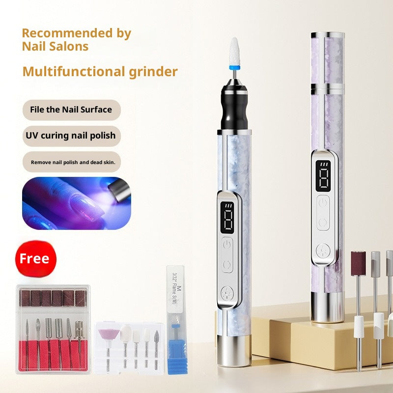 LCD Display 2-in-1 Nail Polishing & Baking Lamp Electric Nail Grinder
