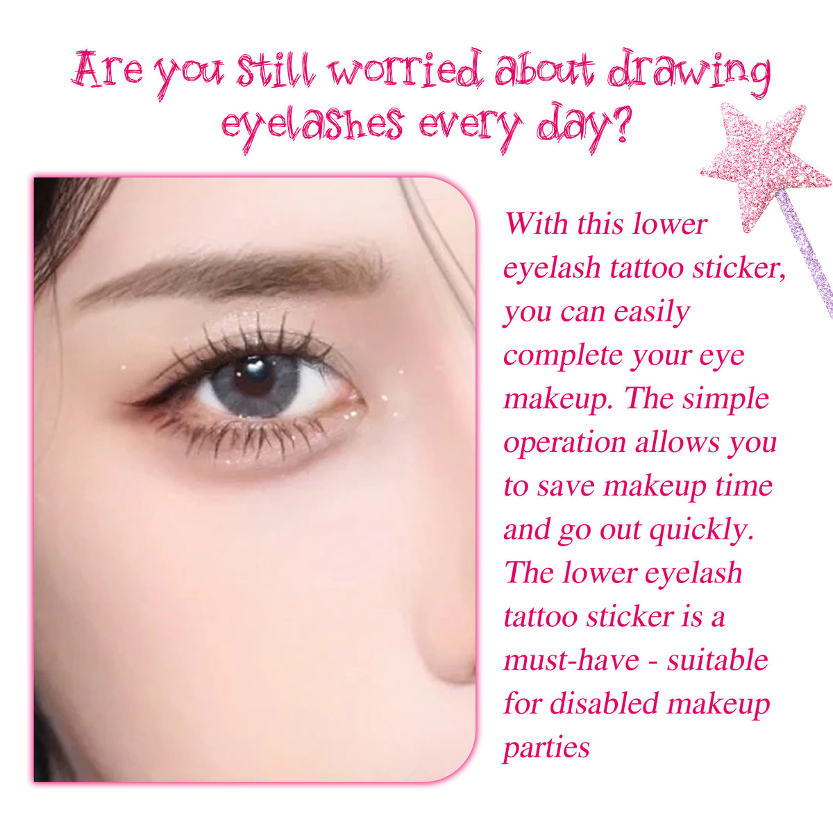Personalized Eyelash Stickers Set - 4PCS Cosmetic Lash Accessories