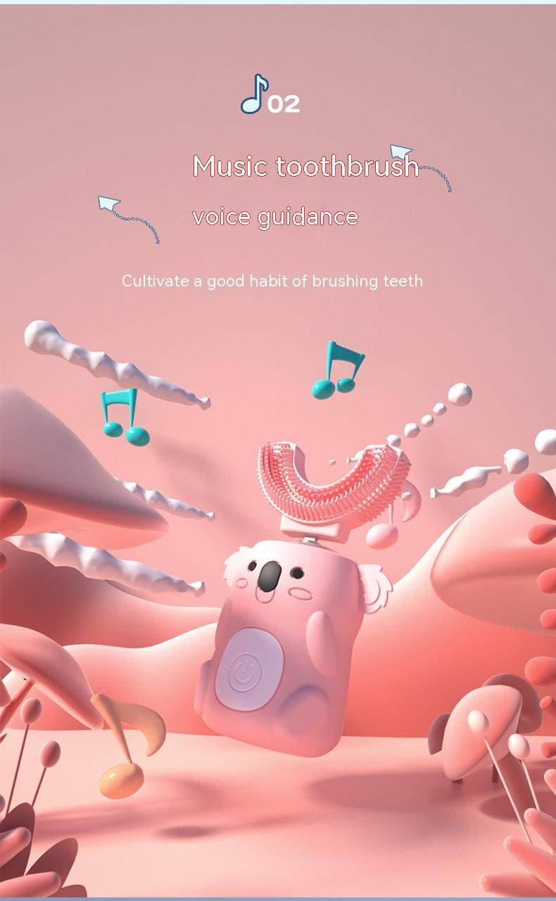 Children's Sonic Electric Toothbrush with Voice Guide - USB Rechargeable, Multi-Gear