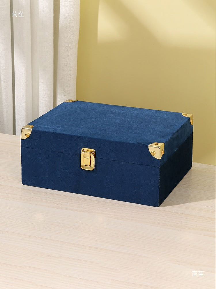 Minimalist Wooden Jewelry Organizer Large Capacity Desktop Storage Box