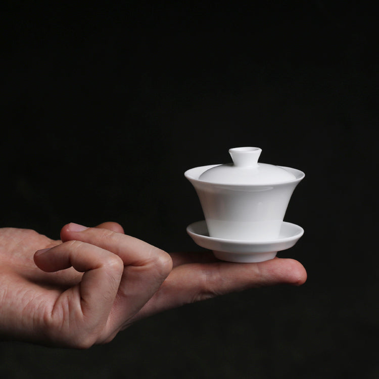 Mini Porcelain Tureen Set for Tea and Serving - White & Bone China Options