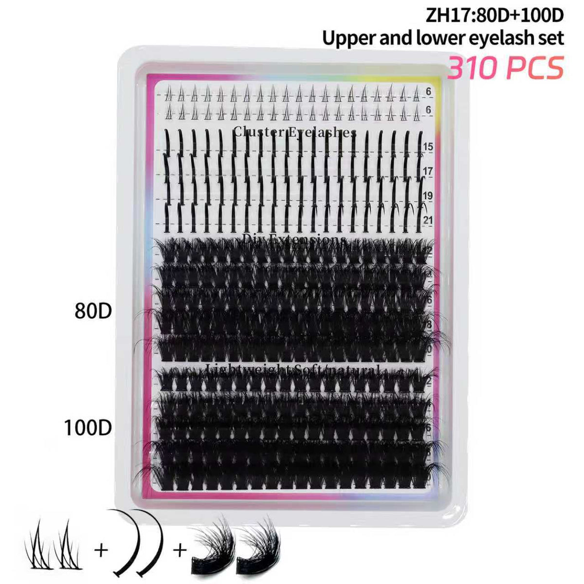 Fairy-Style Segmented Fluffy False Eyelashes - Dense, Volume & Natural Look