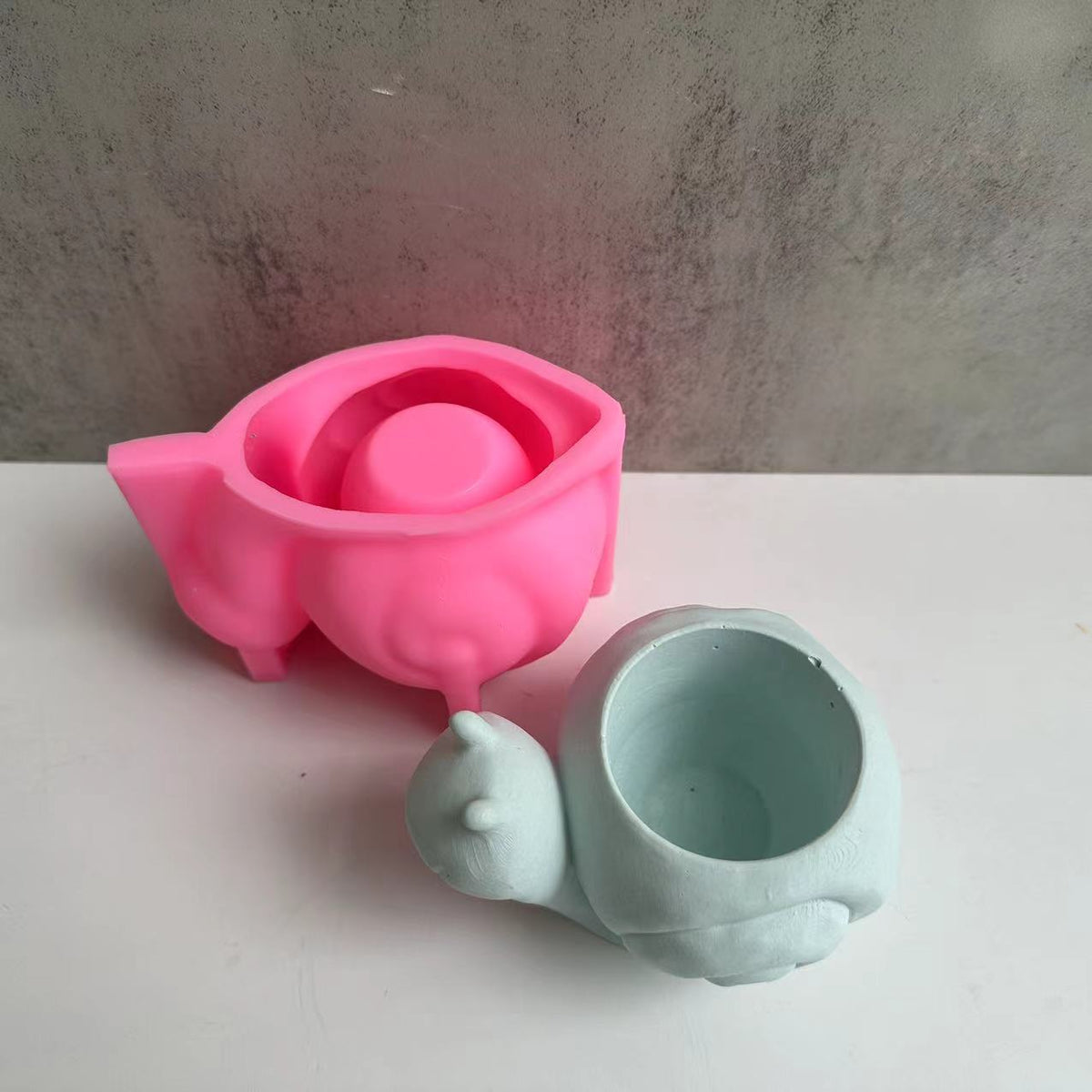 Snail Flower Pot Silicone Mold for Resin Gypsum Concrete Crafts - HP150