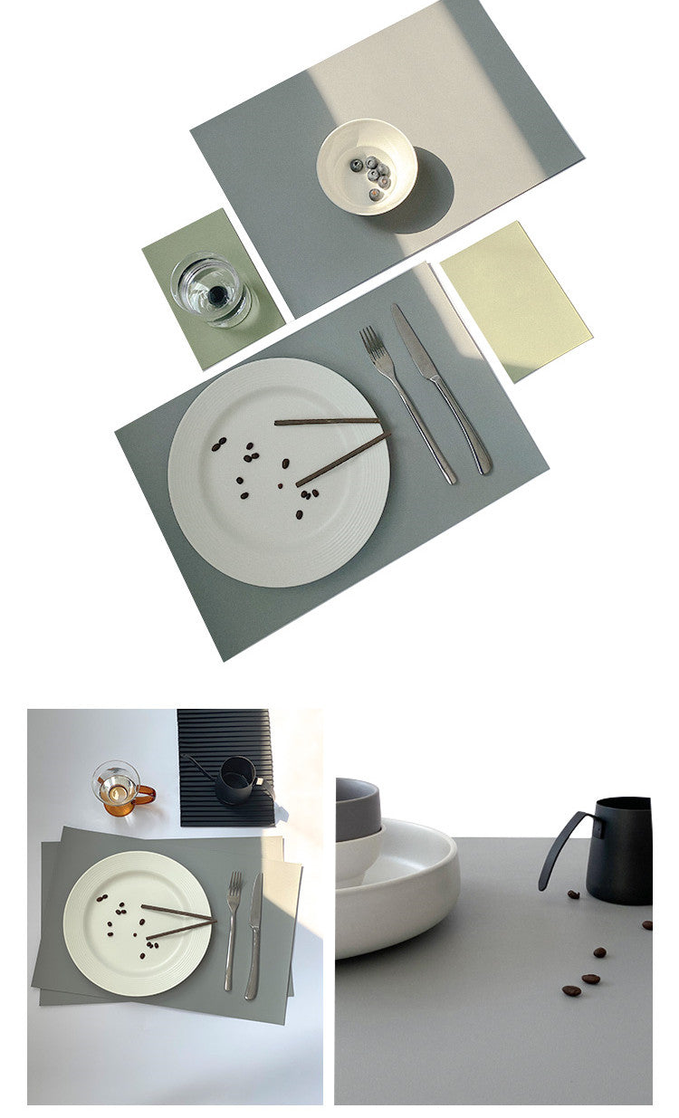 Waterproof Anti-Scald Leather Placemat for Nordic & Western Food