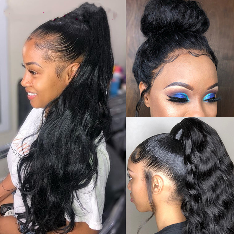 Long Wavy Lace Wig for Women - 100% Human Hair, 150% Density, 10-16 Inch Options