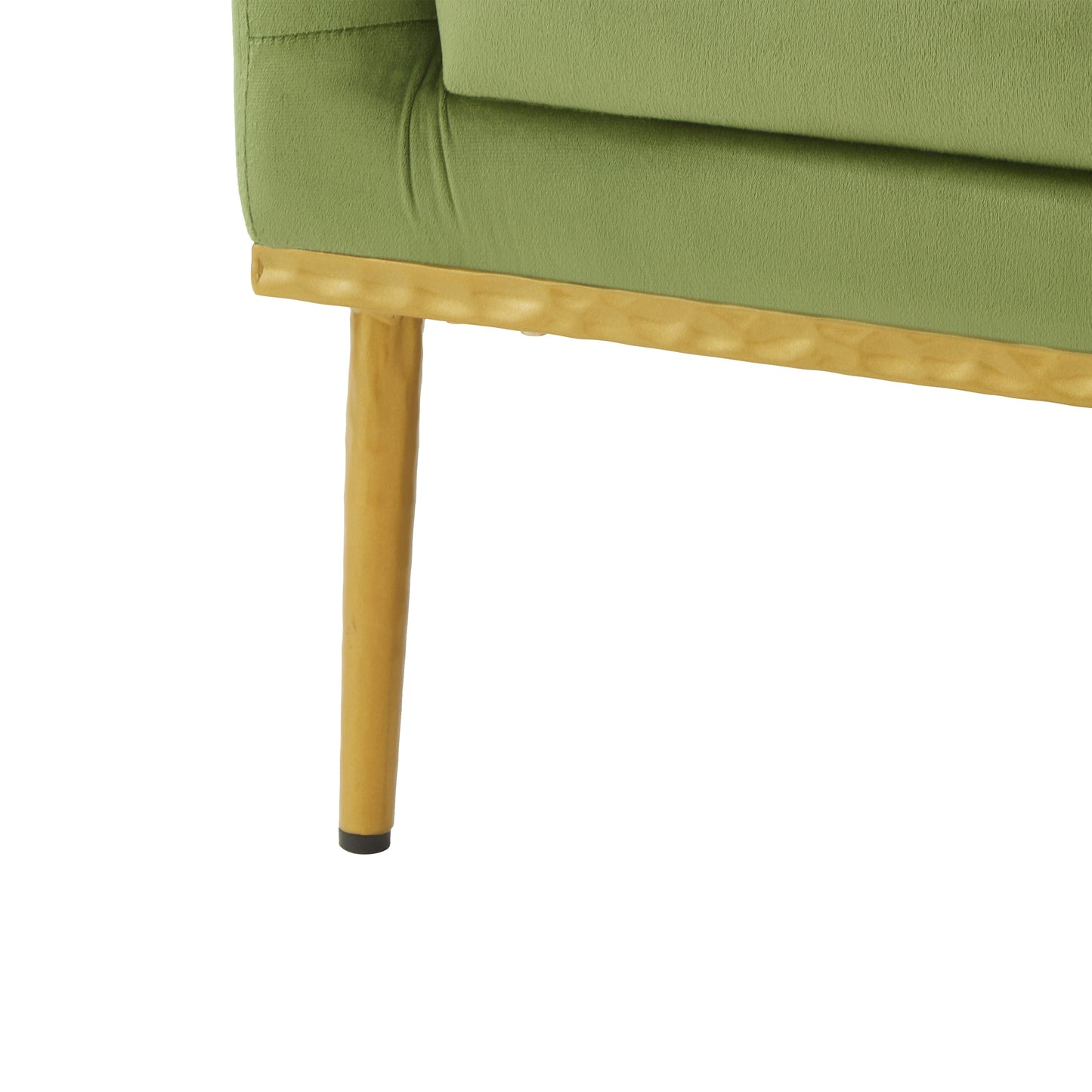 Modern Velvet Accent Chair - Green Armchair for Living Room
