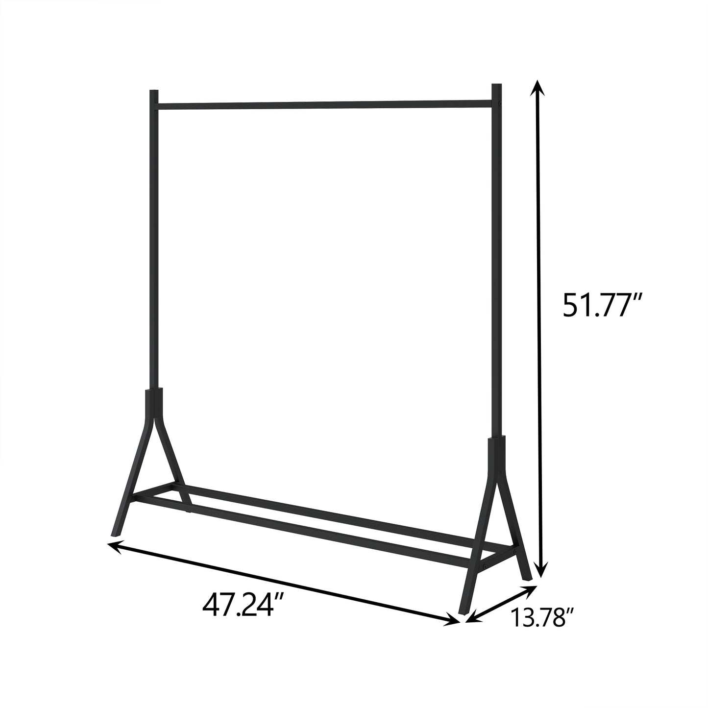 Freestanding Garment Rack - Multi-functional Black Clothing Hanger