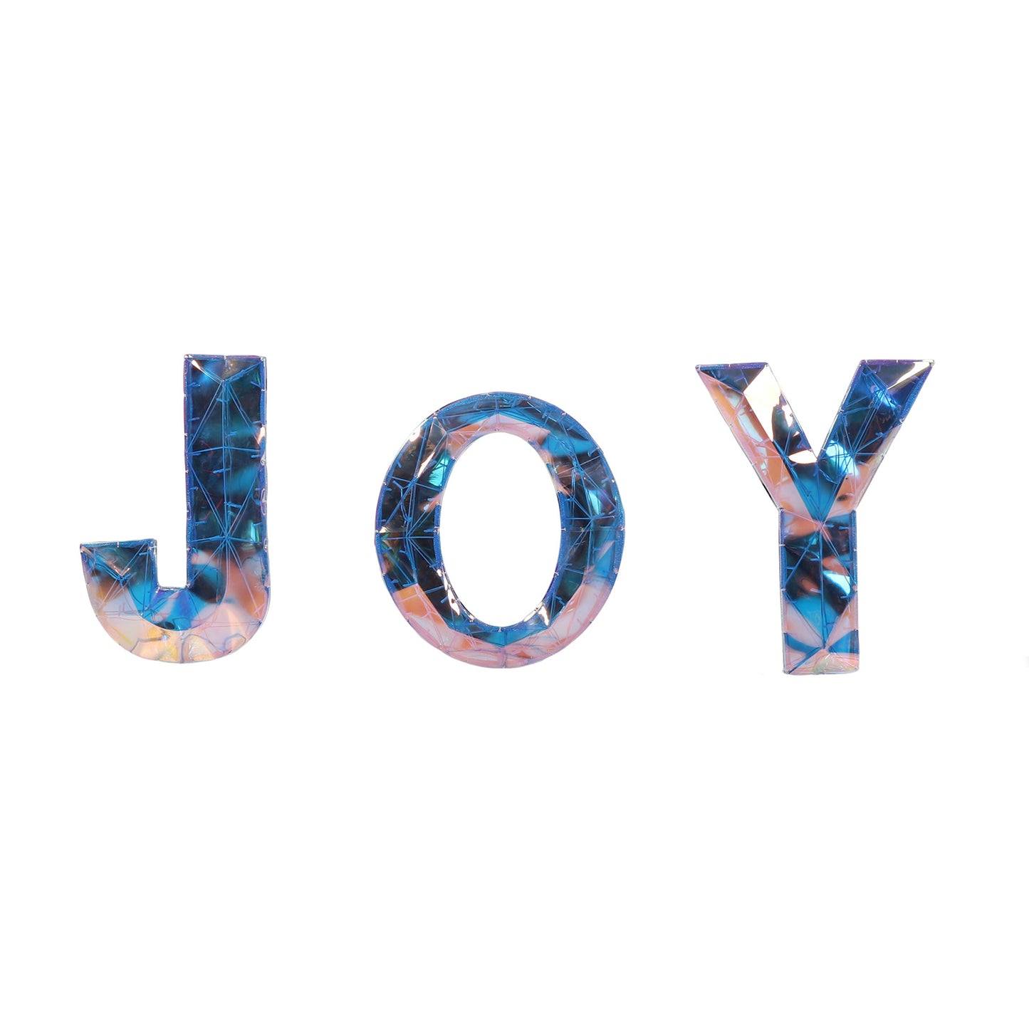 3 Piece Outdoor Xmas Decor Letters LED Lighted Prism Holiday Yard
