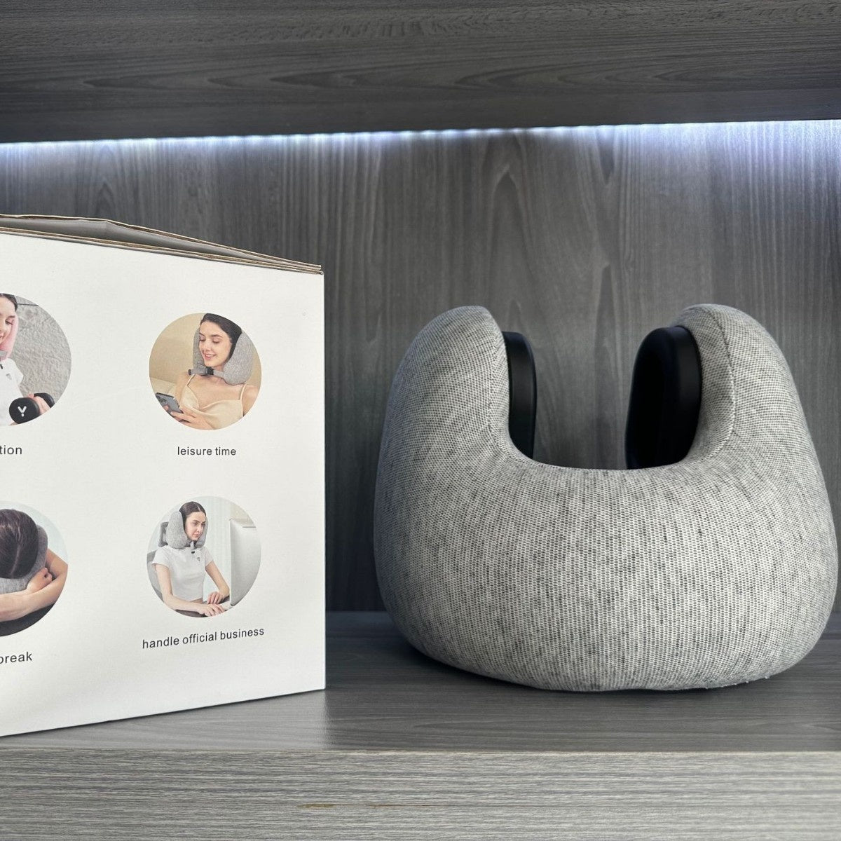 Memory Foam Travel Pillow U-Shaped Neck Support Noise-Reducing