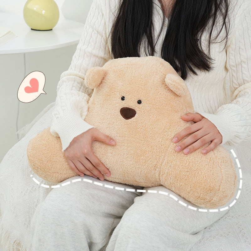 Cute Cartoon Animal Bear Pillow Large Home Decor Cushion - White, Light Coffee, Khaki