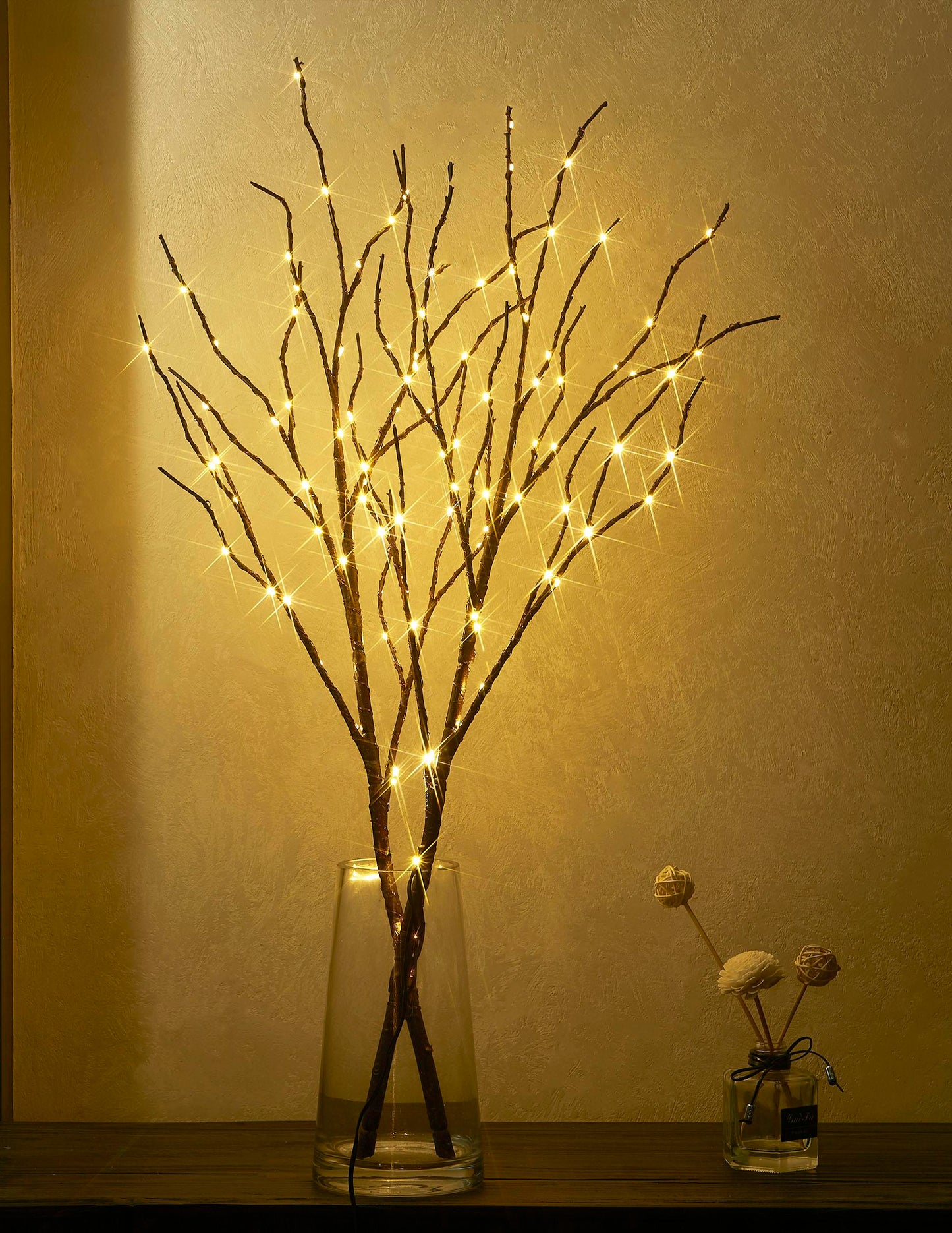 Willow Branch Lights with 100 LED Beads - Decorative Ambient Lighting