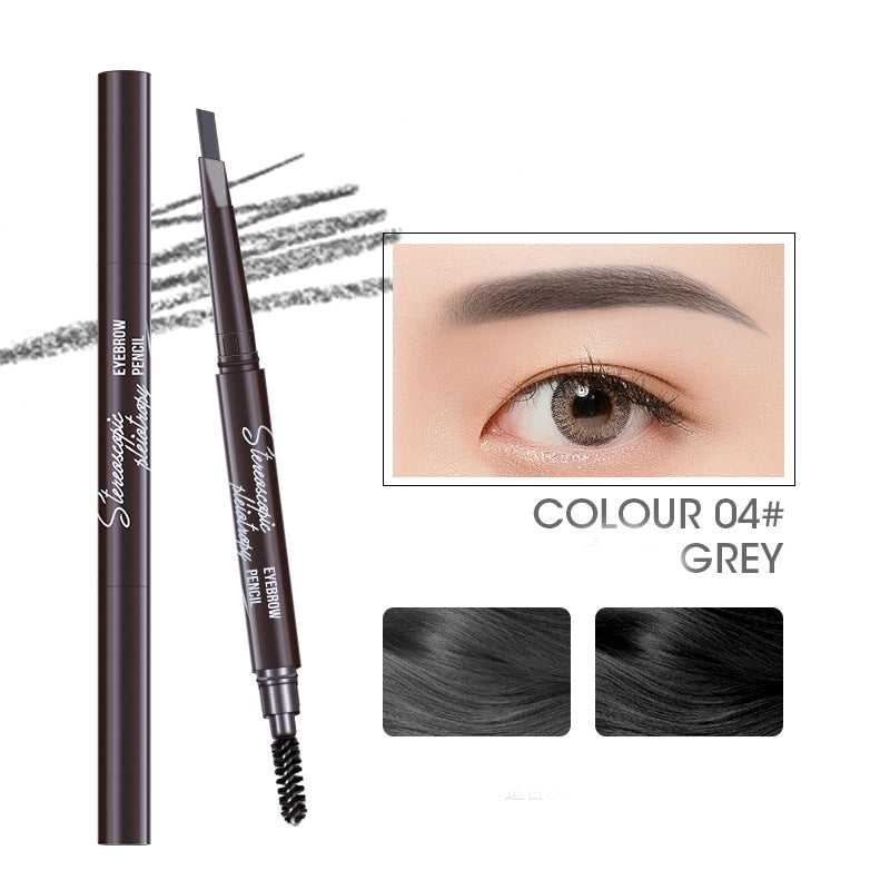 Triangular Double Head Auto-Rotating Eyebrow Pencil - Multiple Styles & Colors