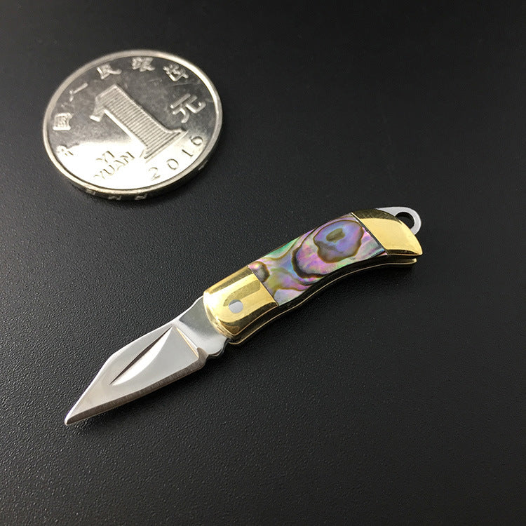 Mini Folding Knife with Shell Handle - Portable Kitchen & Garden Tool