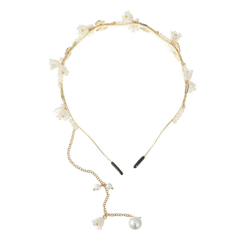 Elegant Pearl Tassel Headband - FS1160