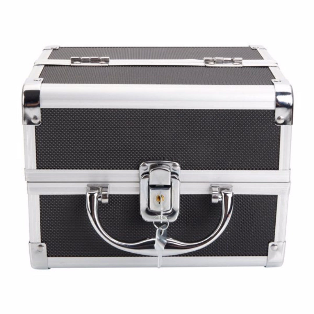 Portable Makeup Storage Bag with Mirror & Jewelry Compartment
