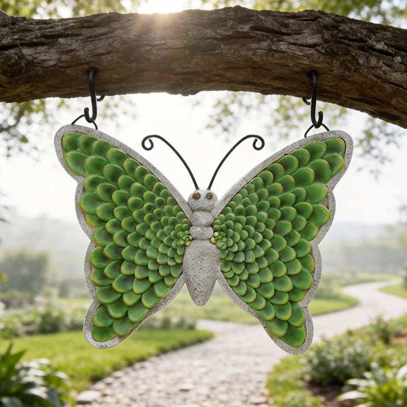 Butterfly Succulent Tree Hanging Ornament for Garden & Outdoor Decor