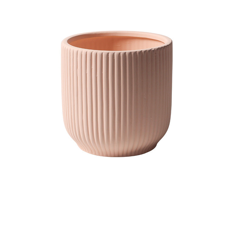 Ceramic Flower Pot Set - Nordic Style Garden Planters with Gold & Hole Options