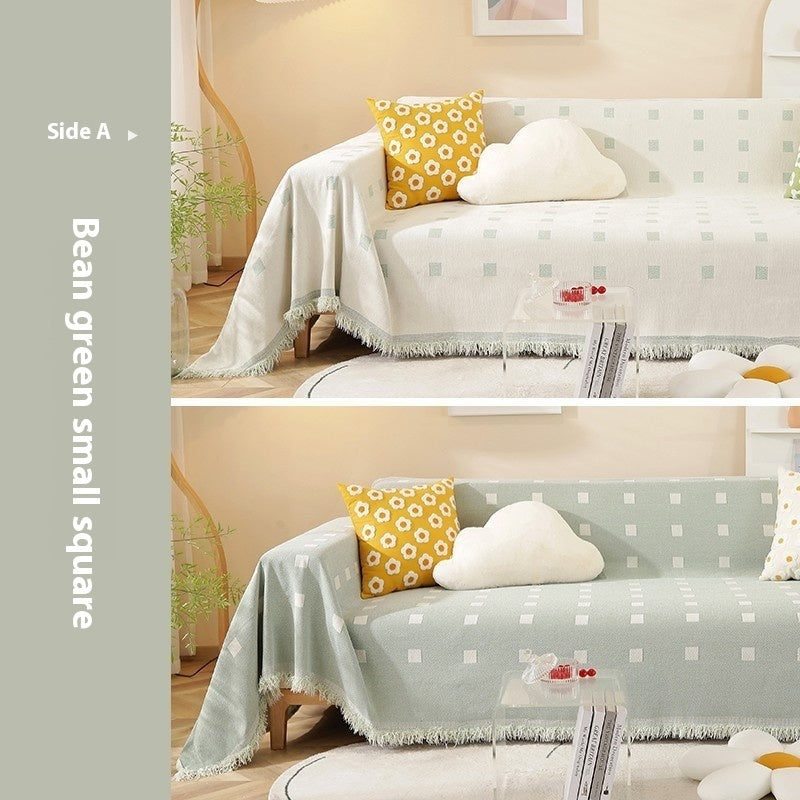 Waterproof Sofa Towel - Solid Color Couch Cover for Home & Garden