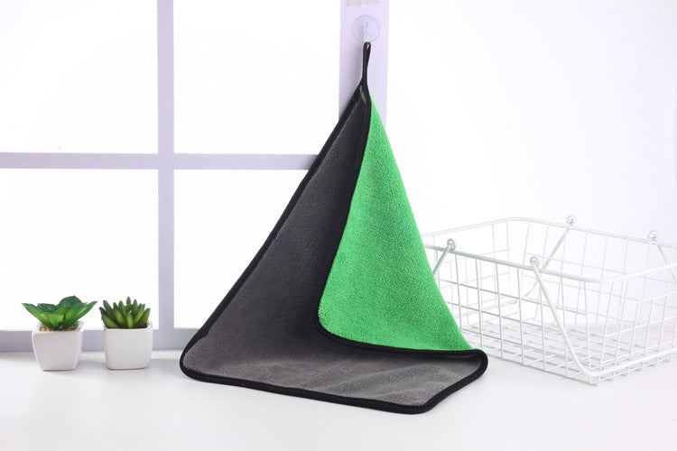 Coral Fleece Kitchen Cleaning Cloths - Multi-Color, Ultra-Fine Fiber, 400g/500g, 30x30cm/30x40cm