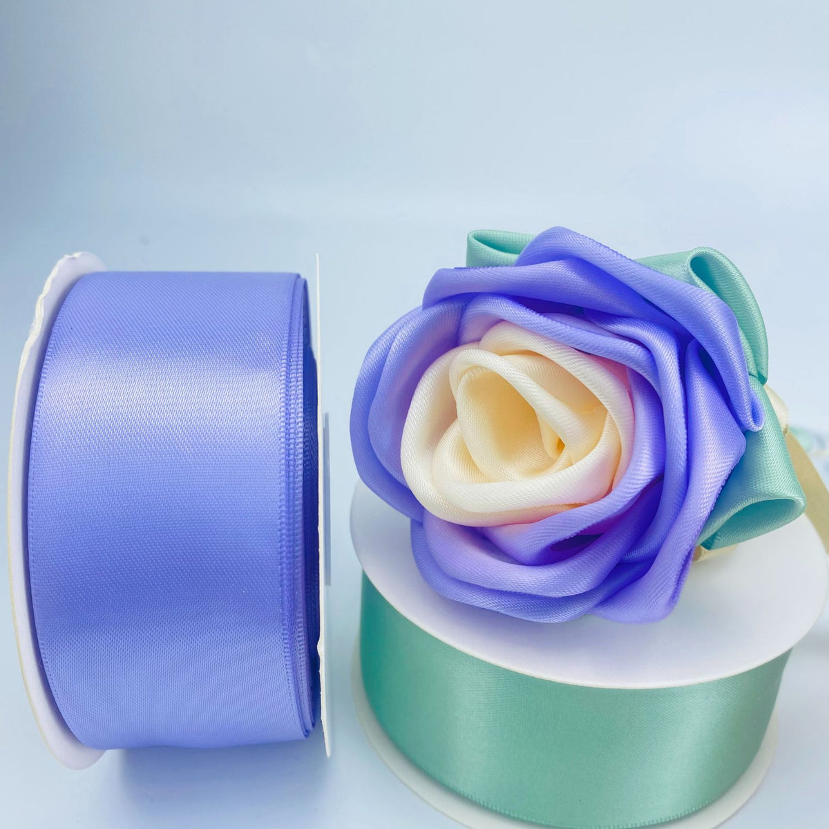 Double-Sided Bright Thickened Polyester Ribbon for Gift Bouquets - 25 Yards
