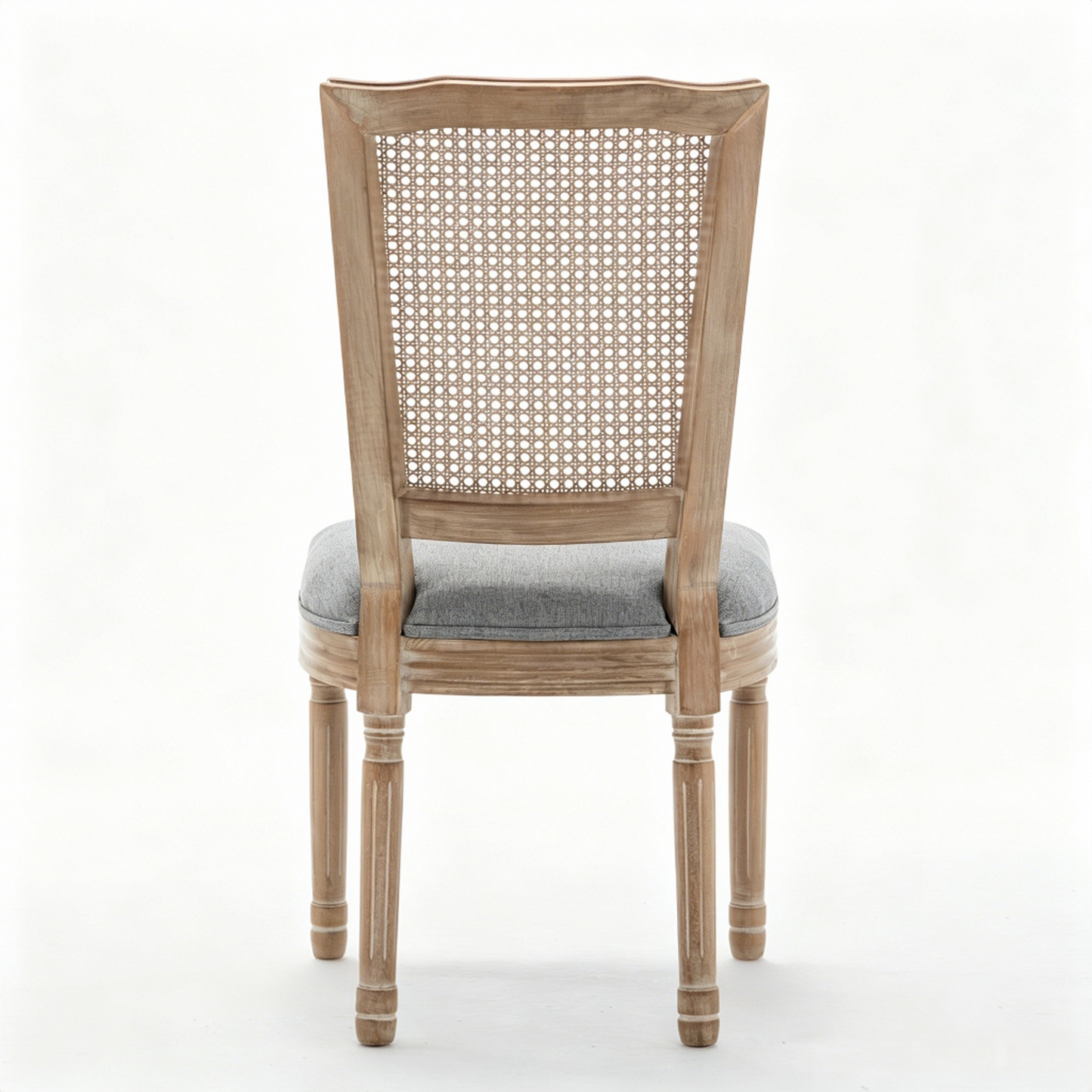 Farmhouse Solid Wood Dining Chairs with Cushioned Seat - Set of 2