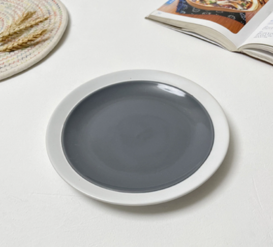 8-Inch Ceramic Plate Set for Kitchen Storage - Multiple Styles