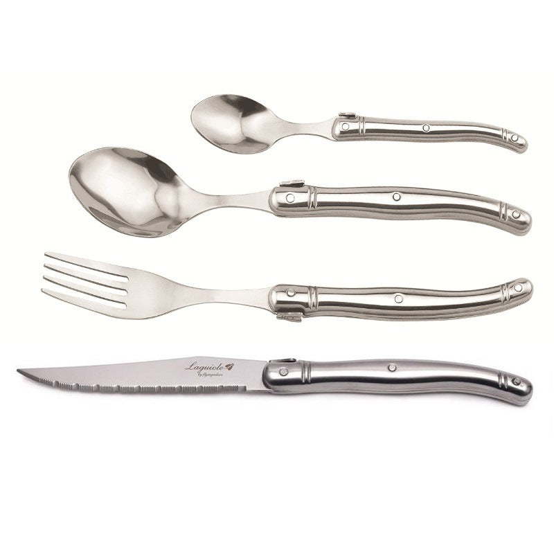 Stainless Steel Flatware Set - Knife Fork Spoon Small Spoon Dinnerware