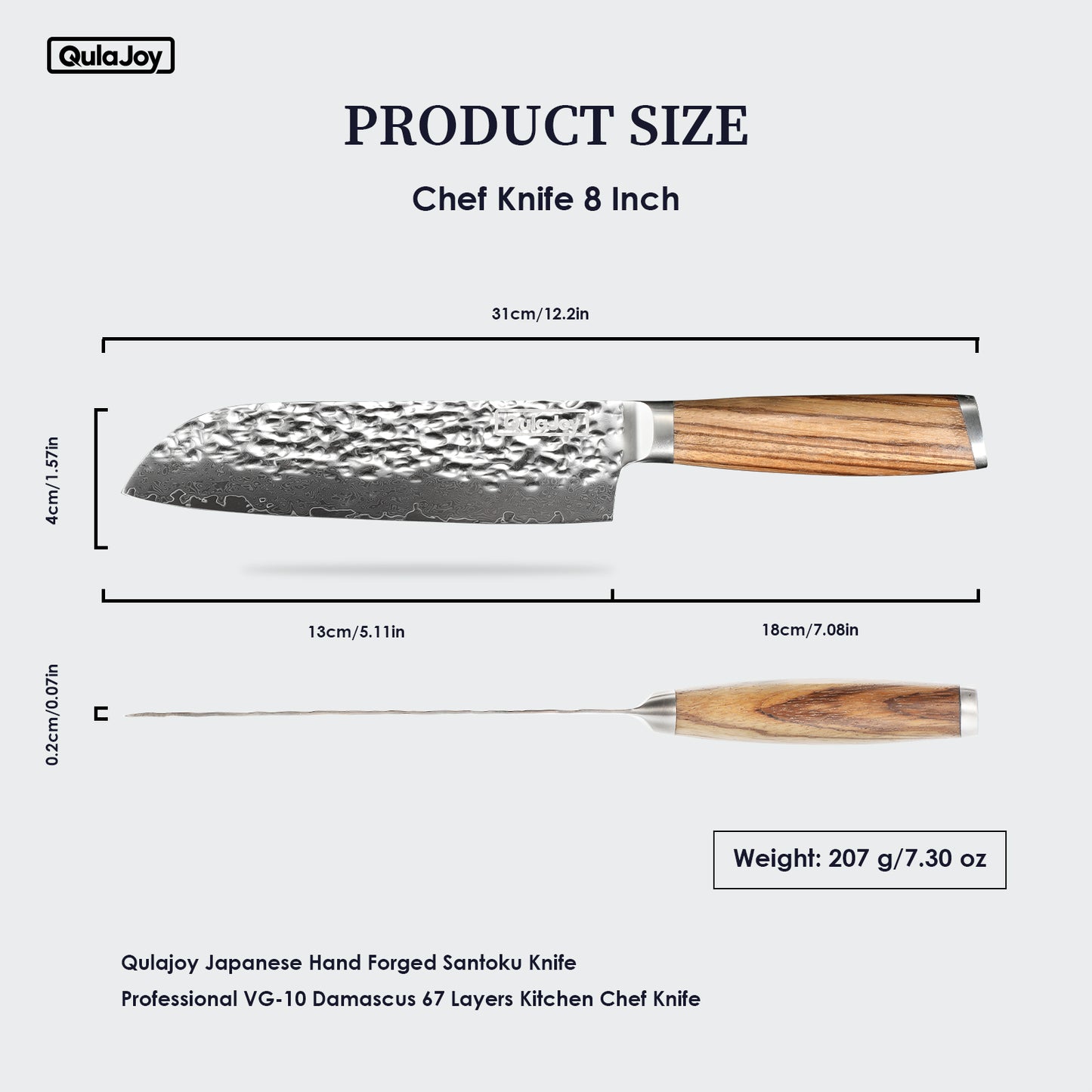 Professional Japanese Nakiri Chef Knife - 67 Layers Damascus Steel