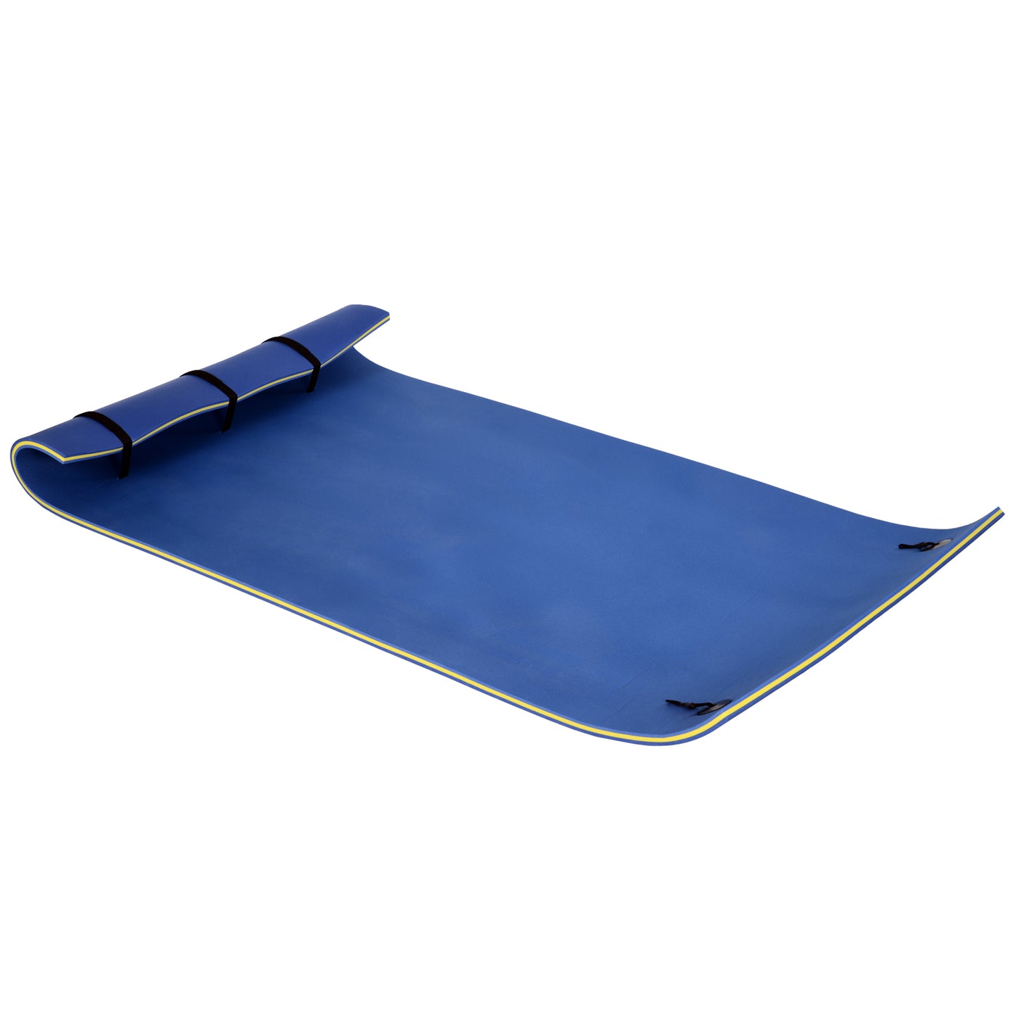 Roll-Up Pool Float Mat - Blue Water Pad for Lakes & Oceans