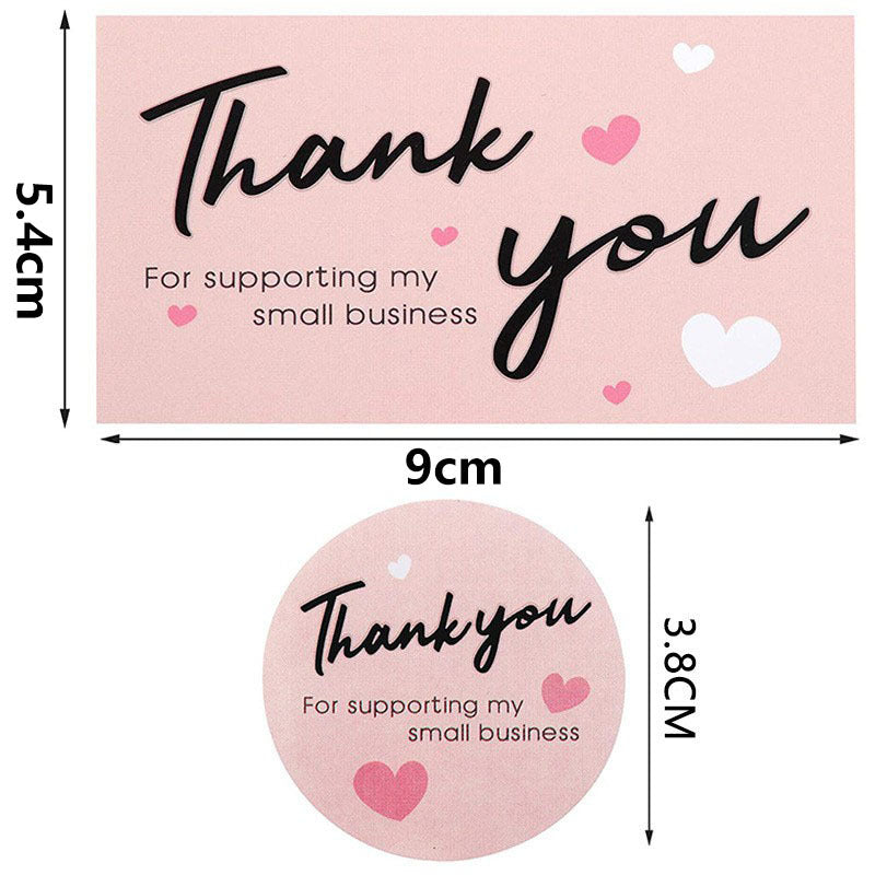 Gift Wrapping Stickers for Card Packaging - 50 Eco-Friendly Copper Labels