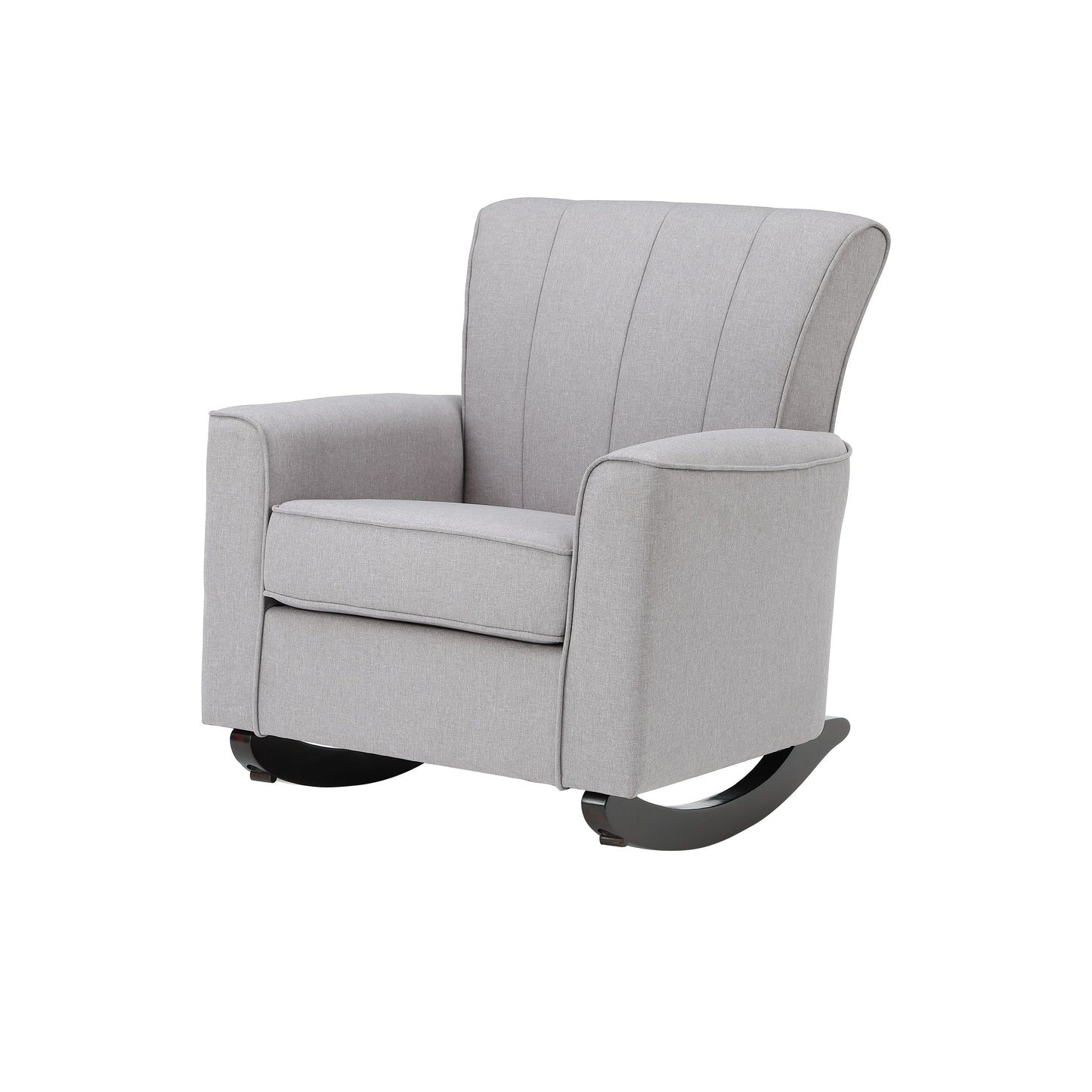 Light Gray Linen Rocking Chair - Stylish and Comfortable