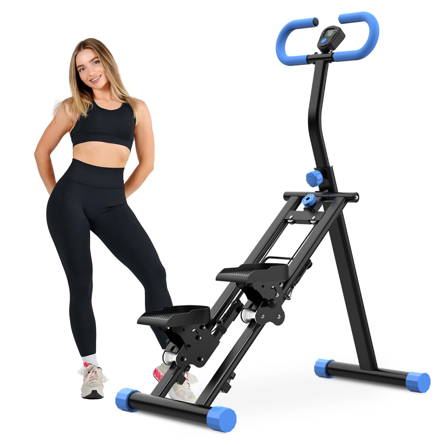 Vertical Climber Workout Machine - Full-Body Exercise Stepper - Blue