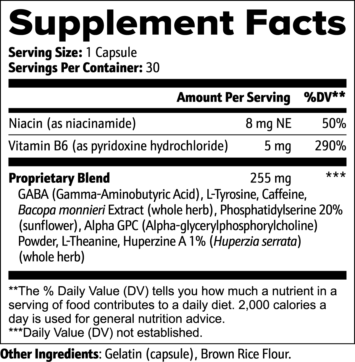 Cognitive Support Supplement - Brain Focus, Memory & Mental Clarity Booster