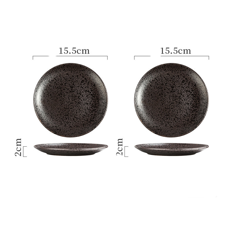 Ceramic Serving Plate Set - Shallow Porcelain Dish for Kitchen & Dining